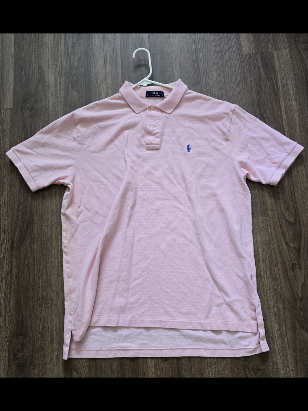 Ralph Lauren Light Pink Polo Shirt with Navy Pony